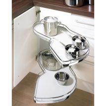 Ferrure lemans ii porte de 600 - Amortisseur : Avec - Décor : Gris / Chromé - Sens : Gauche - kessebohmer