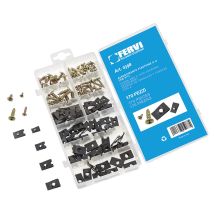 Assortiment de plaques en u avec visserie Fervi 0398