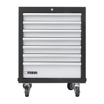 Commode trolley avec 7 tiroirs 660x455x860 mm pour atelier Fervi a007/16