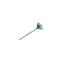 Fester Gartenrechen aus Metall mit Holzgriff, 110 l