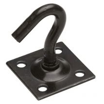 Fester Haken mit rechteckiger Platte, Durchmesser 6 mm, 2 Stück