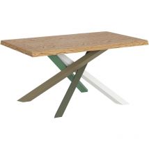 Ausziehbarer Tisch 90x160/210 cm Versalux entrindete Eiche, Beine 4/A