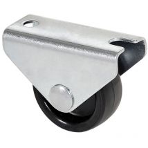Bockrolle mit Platte und glatter Achse mit zwei Feststellvorrichtungen, schwarz, max. Tragkraft 20 kg, ø 1,5 cm