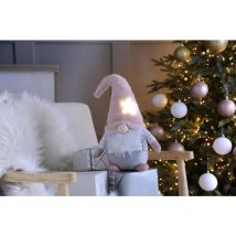 Festive - 50cm Battery Operated Light up Dangly Leg Gonk with Pink Hat