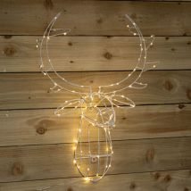 Festive Productions - 70cm Festive Christmas Indoor Outdoor Twinkling led Reindeer Head in Warm White
