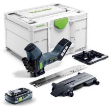 577231 Cordless Insulating Material Saw isc 240 EB-Basic + 4AH Battery - Festool