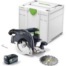 577232 Cordless 18V Lithium Ion Circular Saw 160mm HKC55 + 5AH Battery - Festool