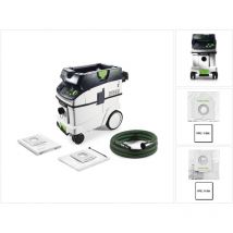 Ctm 36 e ac cleantec Aspirateur mobile 36l de classe m ( 574983 ) + Filtres supplémentaires + Sacs d'élimination poussière - Festool