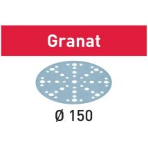 Caja de 100 discos abrasivos Granat de 150 mm y grano 180 – Festool 575166