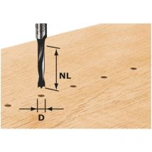 Hw D3/16 Dübelbohrer 3 x 16 x 55 x 8 mm ( 491065 ) für Oberfräse of 900, of 1000, of 1010, of 1010 r, of 1400 - Festool