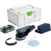 Etsc 2 125-Basic Akku Exzenterschleifer 18 v 125 mm Brushless + 1x Akku 4,0 Ah + Systainer - ohne Ladegerät - Festool