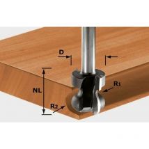 Festool - Fresa para listón de agarre hw S8 D22/16/R2,5+6