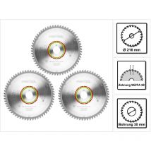 Festool - Jeu de lames de scie circulaire spéciales 3x hw 216 x 30 x 2,3 mm WZ/FA60 216 mm ( 3x 500123 ) 60 dents