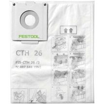 Fis-cth 48/3 Sicherheits Filtersack 3 Stk. Staubklasse H ( 497542 ) Für Absaugmobil Cth 48 - Festool