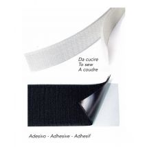 Fettuccia con strappo 20 mm per Tende mod. Nana adesiva (m e f) col. Nero 25 Mt