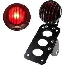 Feu arrière de moto led Feu de freinage arrière avec support de plaque d'immatriculation pour montage latéral vertical/horizontal pour Harley Bobber