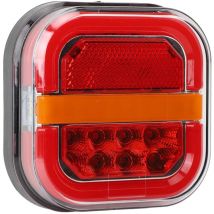 Feu Arrière de Remorque à 28 led, Clignotant étanche, Feu de Freinage de Recul pour Voiture, Camion, côté Gauche (Gauche)
