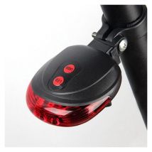 Feu arrière laser de vélo, feu arrière de vélo de montagne plein d'étoiles, voyant d'avertissement de sécurité
