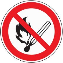 Symbole d'interdiction ASR A1.3/DIN EN ISO 7010 lumière/feu interdits film