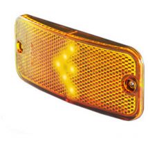 Feu de position latéral orange led avec flèche + câble plat 500 mm