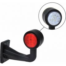 Materiauxbrico.com - Feu de position Pro Plus Coudé - 160 mm - 10 à 30 Volt - 8 led - Rouge et Blanc