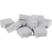 Feuchtraum-kabelabzweigkasten 10 Stück, Ip54, Grau - Maße 85 X 85 X 40 Mm