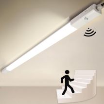 1 Stück Tonffi led Feuchtraumleuchte mit Bewegungsmelder, 36W 115CM Verknüpfbar led Sensor Röhrelampe, Neutralweiß Wandleuchte Deckenleuchte