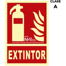 Feuerlöschzeichen 'Feuerlöscher' Klasse a (pcv 1mm) 21x30cm