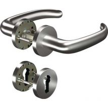 Feuerschutz-Rosetten-Garnitur CORE+8999/6501/6612 Aluminium Türstärke 38-63 mm Drückerlänge 138 mm Höhe 70 mm Breite 100 mm Durchmesser 55 mm
