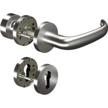 FS-Garnitur CORE+8999/3020/6501/6612 – Aluminium – 70mm Höhe – 100mm Breite – 200mm Länge – 138mm Drückerlänge – 9mm Vierkant – 55mm Durchmesser