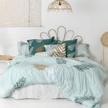 Feuillage menthe Housse de couette 140x200 cm (Lit 80)
