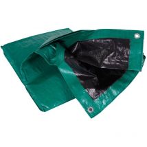 Feuille de conférence imperméable lourde renforcée en polyéthylène vert noir pour la couverture et la protection de Brixo 5x6 mt