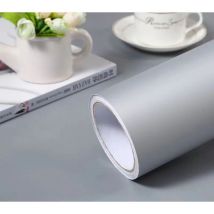 Ahlsen - Feuille de meubles gris mat 60 × 300CM film adhésif cuisine armoires de cuisine autocollant gris papier peint auto-adhésif film vinyle