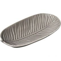 Feuille porte bijoux ceramique - taupe Tendance