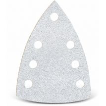 MENZER White Feuilles abrasives auto-agrippantes, 150 x 100 mm, 7 trous, p. Ponceuses delta, Corindon normal (Lot de 50) G150