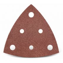 Red Feuilles abrasives auto-agrippantes, 82 mm, 6 trous, p. Ponceuses delta, Corindon normal (Lot de 50) G240 - Menzer