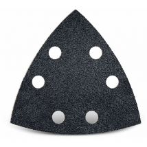 MENZER Black Feuilles abrasives auto-agrippantes, 93 mm, 6 trous, p. Ponceuses delta, Carbure de silicium (Lot de 50) G120