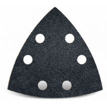 Black Feuilles abrasives auto-agrippantes, 93 mm, 6 trous, p. Ponceuses delta, Carbure de silicium (Lot de 50) G180 - Menzer