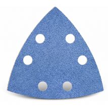 Blue Feuilles abrasives auto-agrippantes, 93 mm, 6 trous, p. Ponceuses delta, Corindon de zirconium (Lot de 25) G36 - Menzer