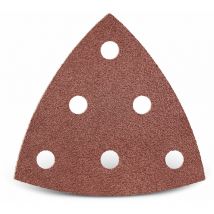 Red Feuilles abrasives auto-agrippantes, 93 mm, 6 trous, p. Ponceuses delta, Corindon normal (Lot de 50) G150 - Menzer