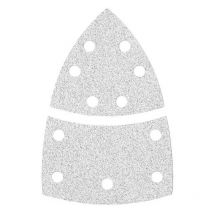 Miotools - Shark Feuilles abrasives auto-agrippantes, 93 / 62 x 102 mm, 11 trous, p. Ponceuses delta, Corindon normal (Lot de 50) G100