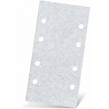 White Feuilles abrasives auto-agrippantes, 186 x 93 mm, 8 trous, p. Ponceuses vibrantes, Corindon normal (Lot de 50) G400 - Menzer