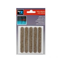 Feutres en laine adhésif marron x5 Inofix