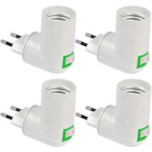 Douille E27 avec Interrupteur sans Fil, Base pour Ampoule led E27, Douille Plastique pour Éclairage Rapide, Spot E27 pour Lampe Murale, Lampe de