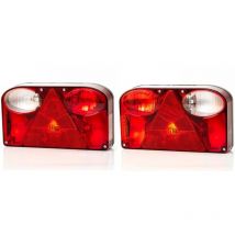 Fristom - Feux arrieres 7 fonctions pour remorque avec catadioptre triangulaire