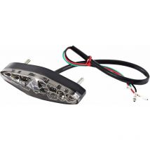 Feux Arrières de Frein de Moto Universelle Phare Arrière led moto 12V 15 led Arrêt de Frein Feux de Frein Arrière de Moto Feux de Stop(Smoke)