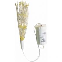 Feux d'artifice 100 LED en fil de cuivre, 8 modes, à piles, avec télécommande, décorations de plafond suspendues blanc chaud pour chambre, Noël et