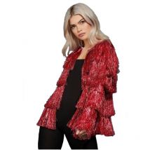 Fever Tinsel Festival Jacket - Red - 74008LX1