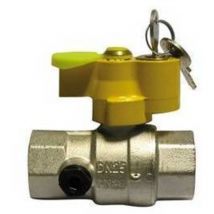 Ff robinet à boisseau sphérique avec serrure et prise de pression