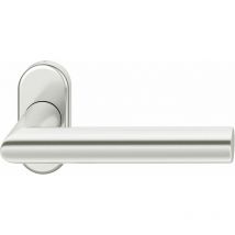 FSB - FH-Rahmentürdrücker 09 1076 Hochhaltefeder b ovale Rosette Aluminium silber